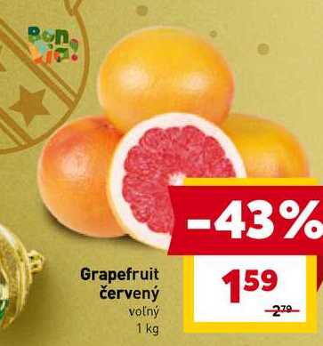 Grapefruit červený voľný 1 kg 