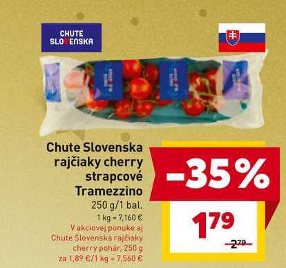 Chute Slovenska rajčiaky cherry strapcové Tramezzino 250 g/1 bal.