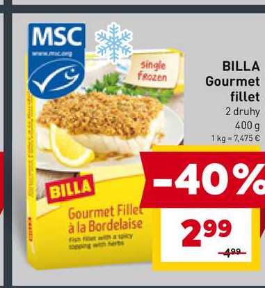 BILLA Gourmet fillet 2 druhy 400 g 