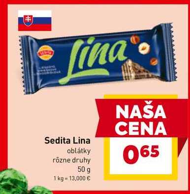 Sedita Lina oblátky rôzne druhy 50 g 