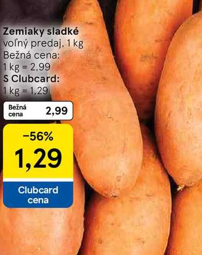 Zemiaky sladké voľný predaj, 1 kg
