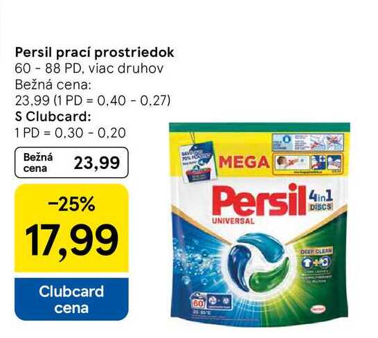 Persil prací prostriedok 60-88 PD, viac druhov 