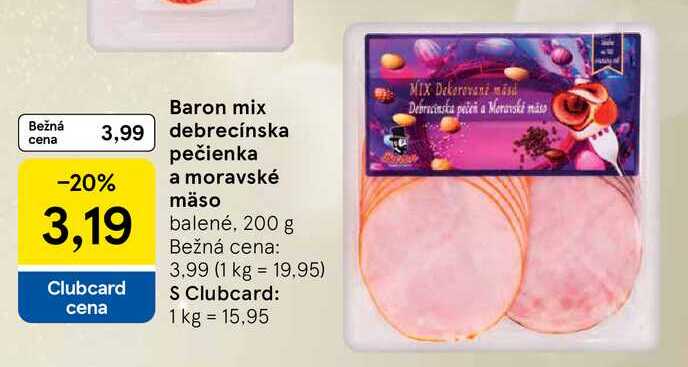 Baron mix debrecínska pečienka a moravské mäso balené, 200 g 