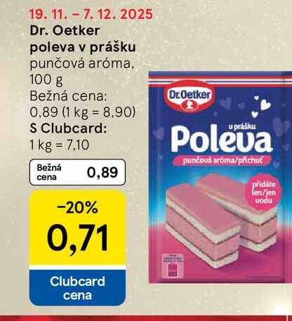 Dr. Oetker poleva v prášku punčová aróma, 100 g 
