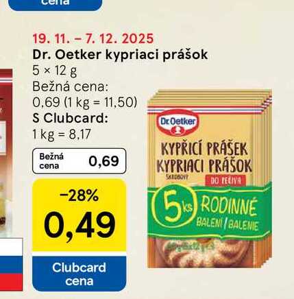 Dr. Oetker kypriaci prášok 5 x 12 g
