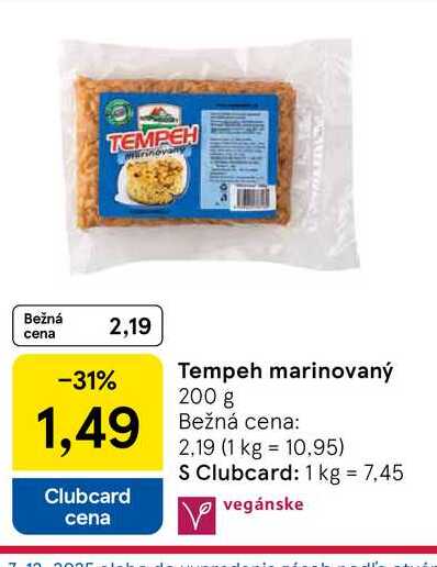 Tempeh marinovaný 200 g