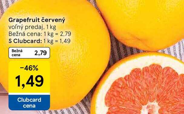 Grapefruit červený voľný predaj, 1 kg