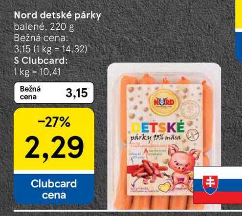 Nord detské párky balené 220 g