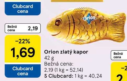Orion zlatý kapor 42 g
