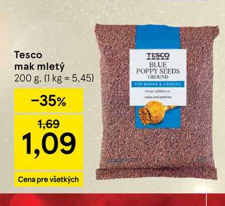 Tesco mak mletý 200 g