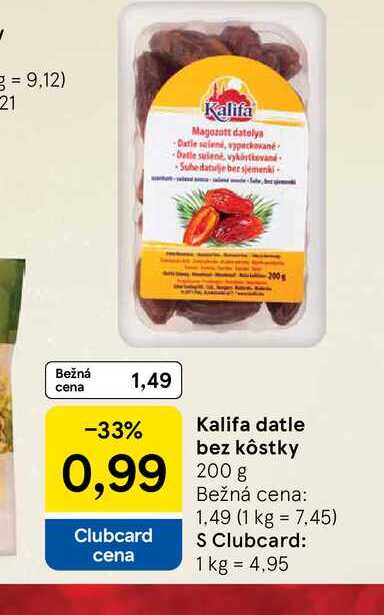 Kalifa datle bez kôstky 200g