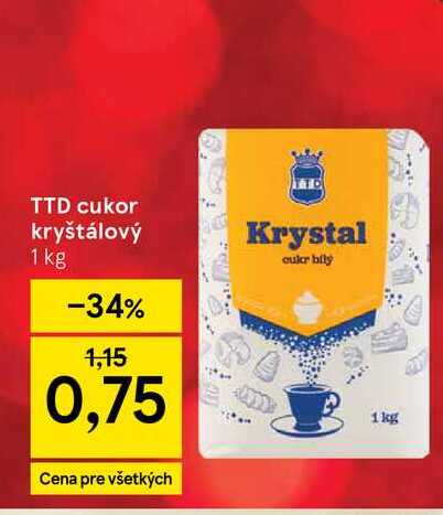 TTD cukor kryštálový 1 kg 