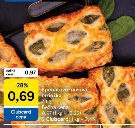 Spenátovo-nivová mriežka 73 g 