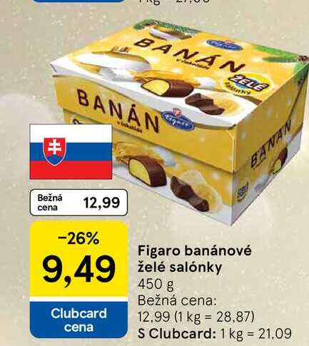 Figaro banánové želé salónky 450 g