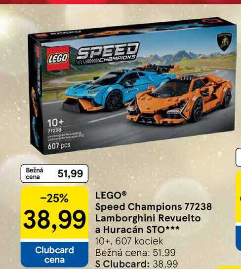 LEGO® Speed Champions 77238 Lamborghini Revuelto  a Huracán STO 10+, 607 kociek 