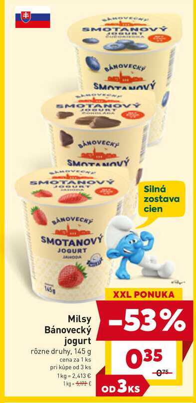 Bánovecký jogurt rôzne druhy, 145 g 