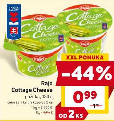 Rajo Cottage Cheese pažítka, 180 g 