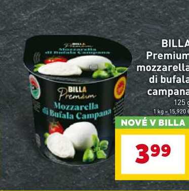 BILLA Premium mozzarella di bufala campana 125 g 