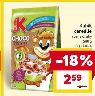 Kubík cereálie rôzne druhy 500 g 
