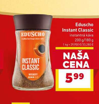 Eduscho Instant Classic instantná káva 200 g/180 g