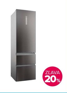 Chladnička s mrazničkou Haier HTW5620CNMP Čierna/nerez