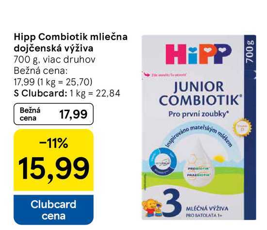 Hipp Combiotik mliečna dojčenská výživa 700 g
