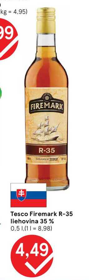 Tesco Firemark R-35 liehovina 35 % 0,5l