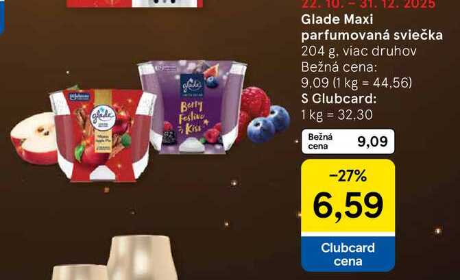 Glade Maxi parfumovaná sviečka 204 g