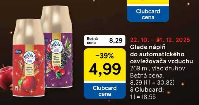 Glade náplň do automatického osviežovača vzduchu 269 ml, viac druhov 