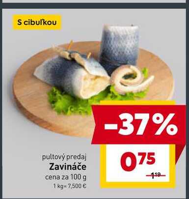 Zavináče cena za 100 g