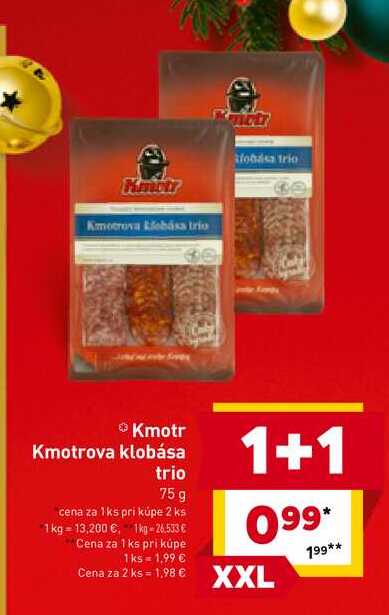 Kmotrova klobása trio 75 g