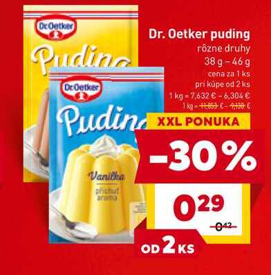 Dr. Oetker puding rôzne druhy 38 g-46 g