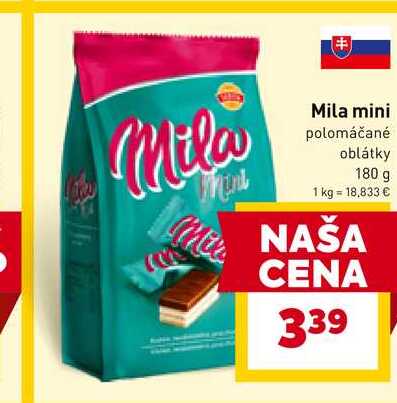 Mila mini polomáčané oblátky 180 g