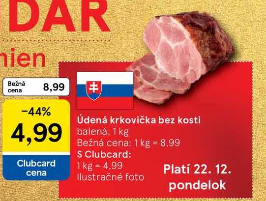 Údená krkovička bez kosti balená, 1 kg