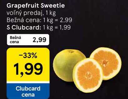 Grapefruit Sweetie voľný predaj, 1 kg 