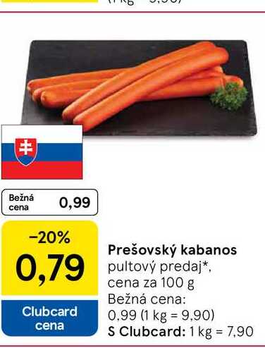Prešovský kabanos 100 g