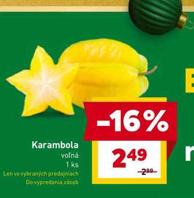 Karambola voľná 1 ks 