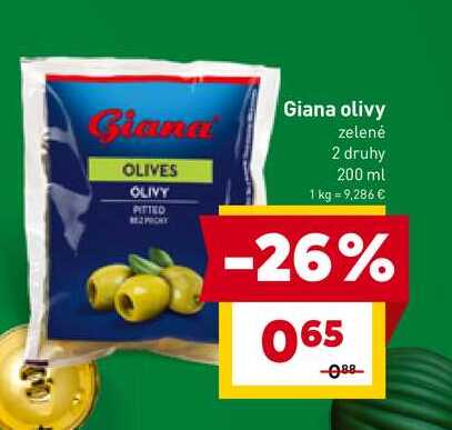 Giana olivy zelené 2 druhy 200 ml 