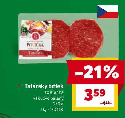 Tatársky biftek zo stehna vákuovo balený 250 g 