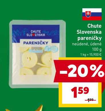 Chute Slovenska pareničky neúdené, údené 100 g