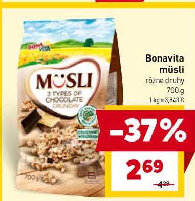 Bonavita müsli rôzne druhy 700 g