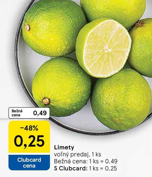 Limety voľný predaj, 1 ks 