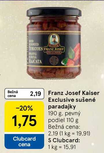 Franz Josef Kaiser Exclusive sušené paradajky 190 g