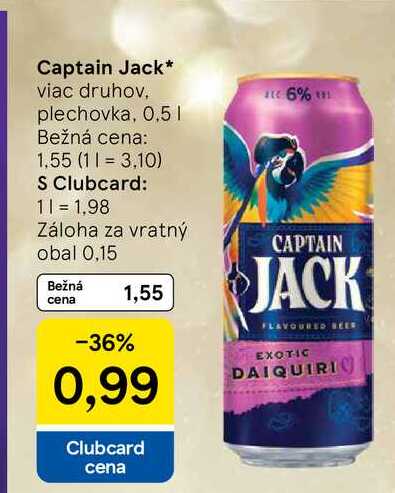 Captain Jack viac druhov plechovka, 0,5l