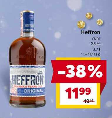 Heffron rum 38% 0,7l