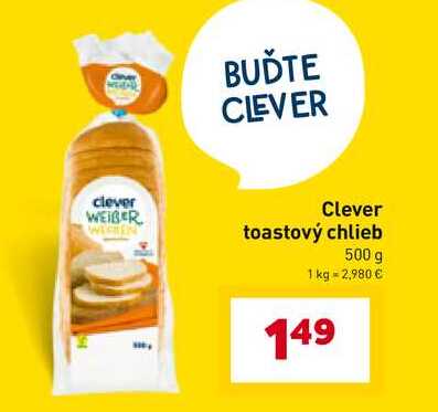 Clever toastový chlieb 500 g v akcii