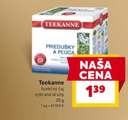 Teekanne funkčný čaj vybrané druhy 20 g v akcii