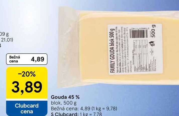 GOUDA blok 500 g