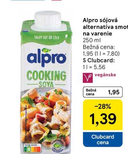 Alpro sójová alternatíva smotany na varenie 250 ml 