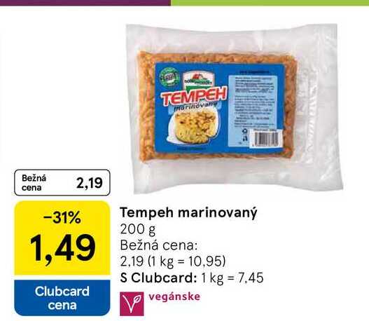 Tempeh marinovaný 200 g